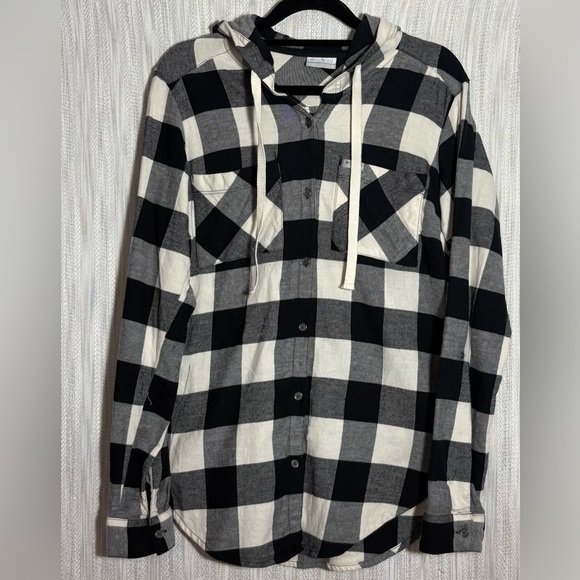 Columbia Tops - Columbia Black and White Plaid Men's Shirt